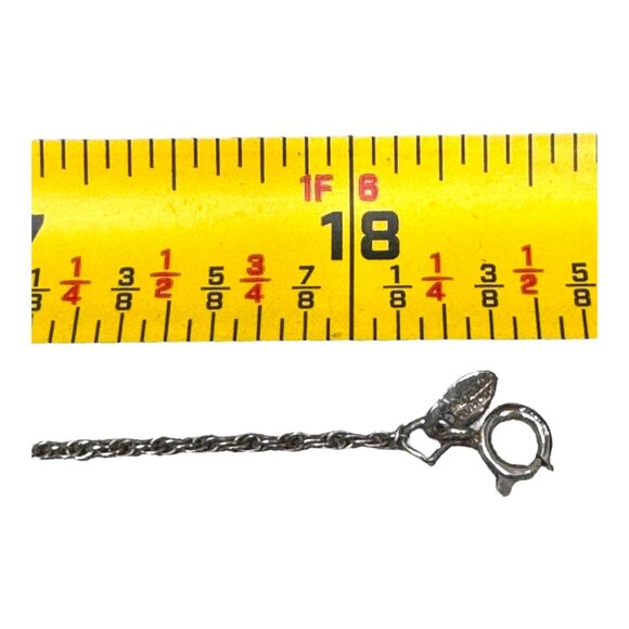 Vintage Tigers Eye Silver Pendant Necklace Artisan Crafted Natural Stone Gorham - Picture 5 of 8